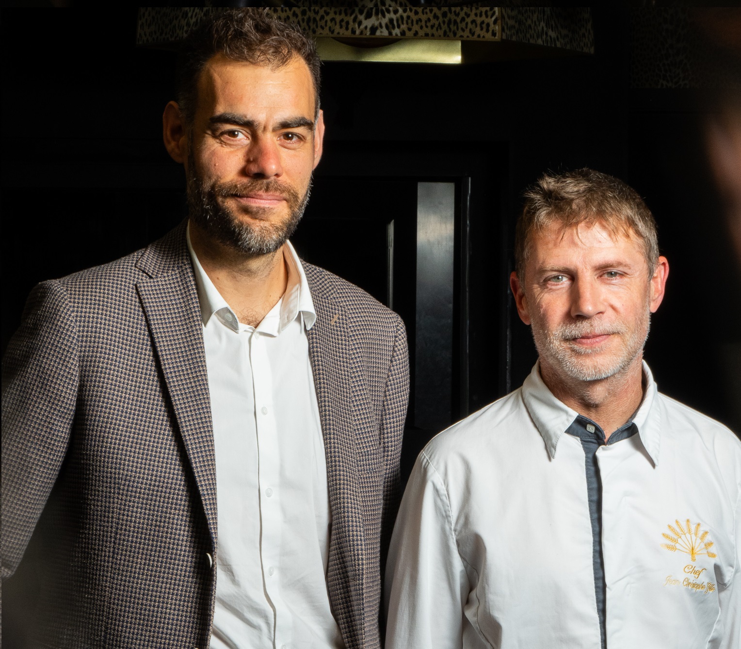 Nicolas Clauzet, à gauche, et Jean-Christophe Gille, le chef du Ma Reine et du Jane, les deux restaurants au sein de L'Arbre Voyageu****